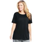 Plus Size Just My Size Solid Crewneck Tee, Women's, Size: 5xl, Black