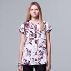 Women's Simply Vera Vera Wang Chiffon High-low Top, Size: Small, Natural