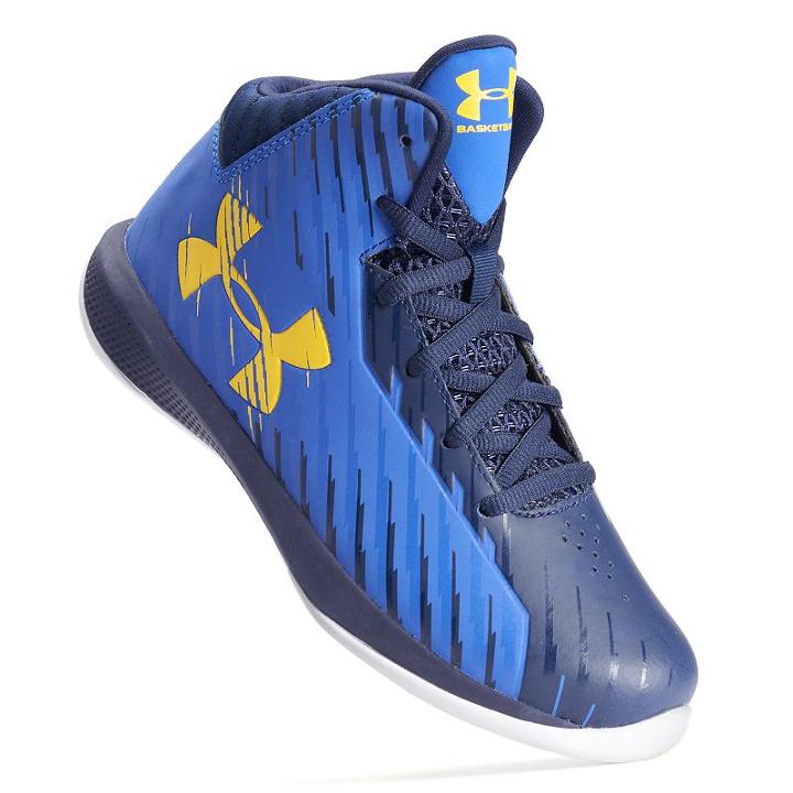 Under Armour Jet Express Mid Preschool Boys' Basketball Shoes, Boy's, Size: 13, Blue