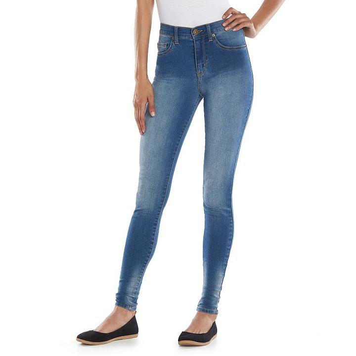 Juniors' Mudd&reg; High-waisted Jeggings, Kids Unisex, Size: 1 Long, Blue
