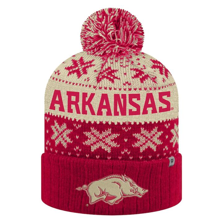 Adult Top Of The World Arkansas Razorbacks Subarctic Beanie, Adult Unisex, Med Red