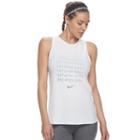 Women's Nike Dry Training Breathe Deep Graphic Running Tank, Size: Xl, White