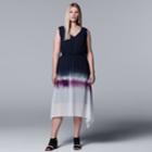 Plus Size Simply Vera Vera Wang Print Handkerchief Hem Dress, Women's, Size: 2xl, Purple