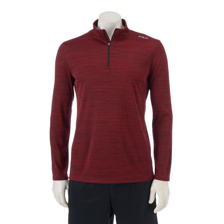 Men's Fila Sport&reg; Heathered Pullover, Size: Large, Dark Red