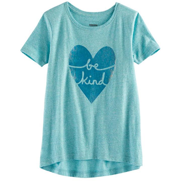 Girls 4-16 Kohl's Cares&reg; Sonoma Goods For Life&trade; Communitees Graphic Tee, Size: Large, Dark Blue