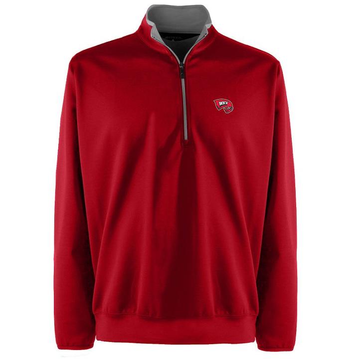 Men's Wku Hilltoppers 1/4-zip Leader Pullover, Size: Xxl, Red