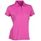 Women's Nancy Lopez Wicked Short Sleeve Golf Polo, Size: Large, Brt Pink