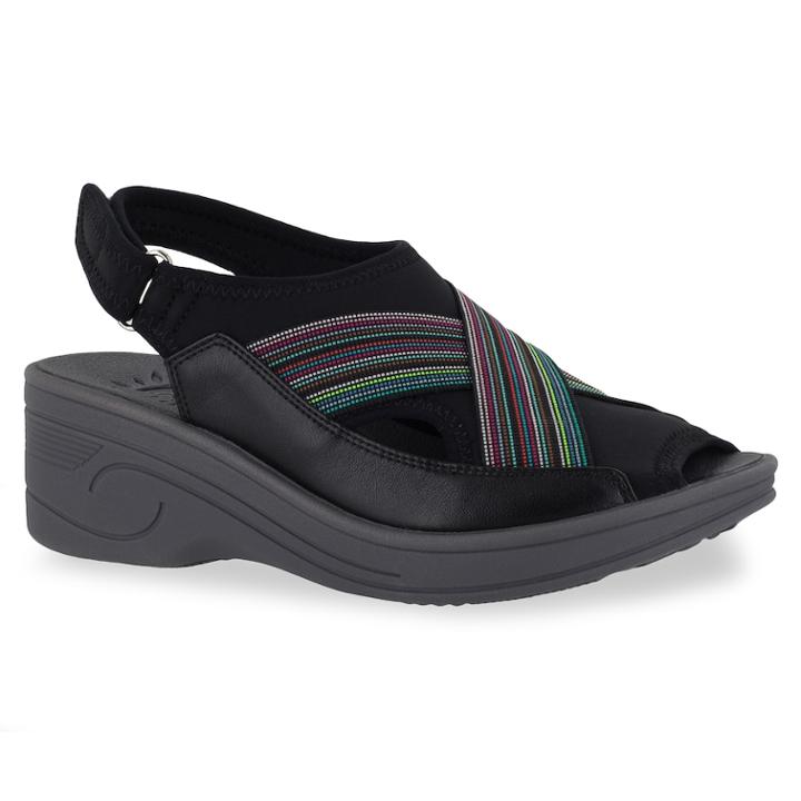 Easy Street Delight Women's Wedges, Size: 6.5 Wide, Grey (charcoal)