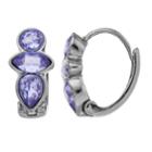Simply Vera Vera Wang Purple Simulated Crystal Hinged Hoop Earrings, Women's