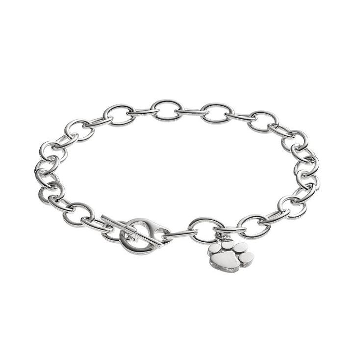 Dayna U Clemson Tigers Sterling Silver Toggle Bracelet, Women's, Size: 7.5, Grey