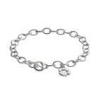 Dayna U Clemson Tigers Sterling Silver Toggle Bracelet, Women's, Size: 7.5, Grey