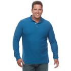 Big & Tall Croft & Barrow&reg; Classic-fit Stretch Performance Pique Polo, Men's, Size: Xl Tall, Turquoise/blue (turq/aqua)