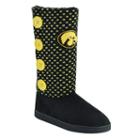 Women's Iowa Hawkeyes Button Boots, Size: Medium, Black