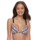 Striped Push-up Bikini Top, Size: Xs, Folklore Stripe