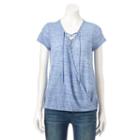 Women's Juicy Couture Faux-wrap Tee, Size: Small, Med Blue
