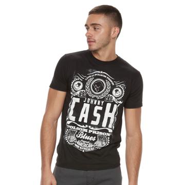 Men's Johnny Cash Tee, Size: Xl, Black