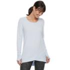Women's Tek Gear&reg; Cross Over Hem Tunic, Size: Medium, Light Blue