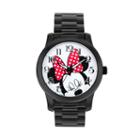Disney's Minnie Mouse Women's Stainless Steel Watch, Black