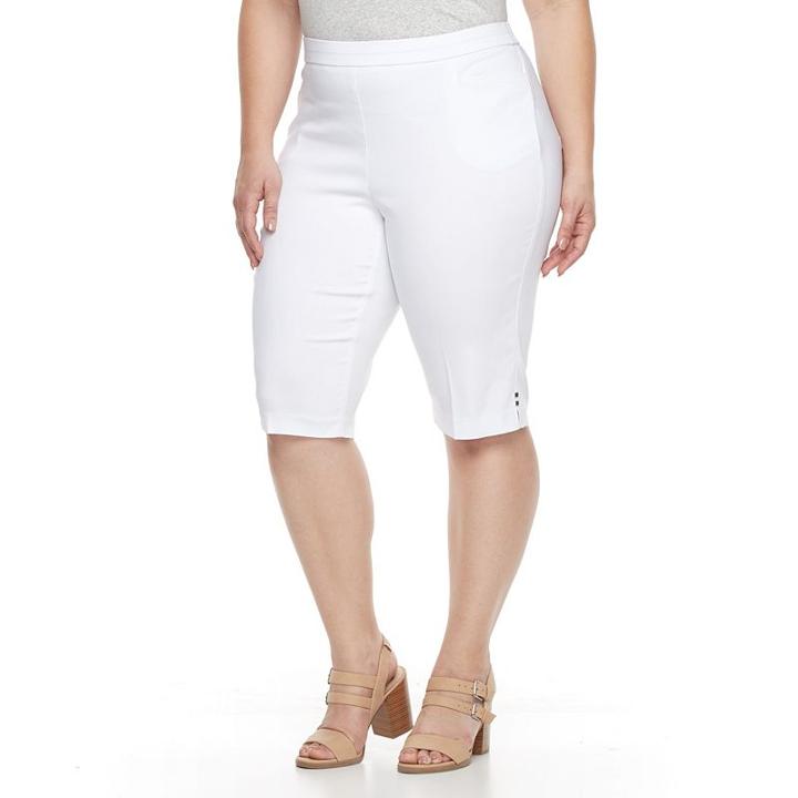 Plus Size Napa Valley Embellished Skimmer Capris, Women's, Size: 22 W, Natural