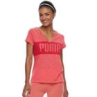 Women's Puma Spark Strappy Neck Graphic Tee, Size: Xl, Pink