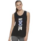 Women's Nike Sportswear Just Do It Racerback Tank Top, Size: Large, Grey (charcoal)