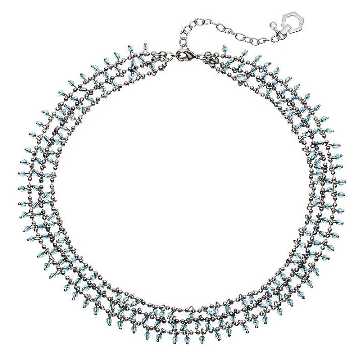Simply Vera Vera Wang Blue Beaded Multi Strand Necklace, Women's