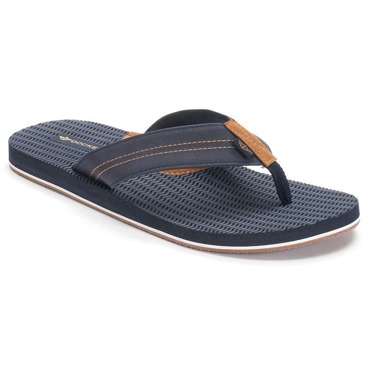 Men's Dockers Zig Zag Flip-flops, Size: Large, Blue (navy)