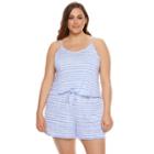 Plus Size Sonoma Goods For Life&trade; Pajamas: Essential Romper, Women's, Size: 3xl, Brt Purple