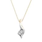 Sirena Collection 14k Gold Two-tone 1/5-ct. T.w. Diamond Pendant, Women's, Yellow