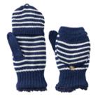 Women's Sonoma Goods For Life&trade; Striped Convertible Flip-top Mittens, Blue (navy)