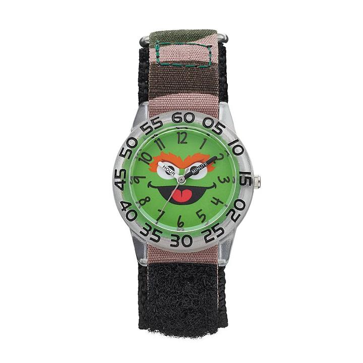 Sesame Street Oscar The Grouch Kids' Time Teacher Watch, Men's, Multicolor