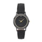 Seiko Women's Core Diamond Leather Solar Watch - Sup315, Black