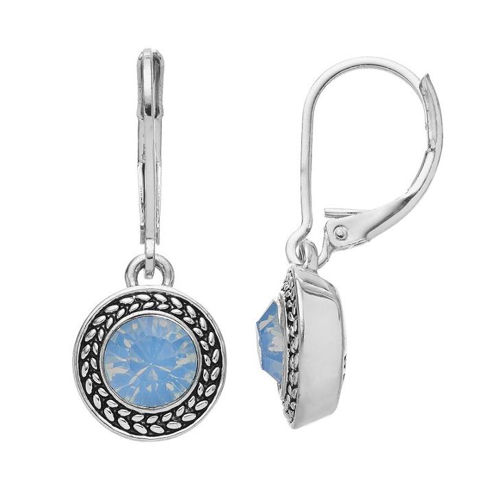 Napier Circle Drop Earrings, Women's, Blue