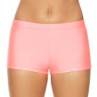 Women's Aqua Couture Solid Boyshort Swim Bottoms, Size: Xl, Light Pink