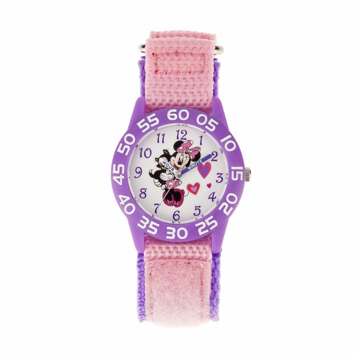 Disney's Minnie Mouse & Kitty Cat Kids' Time Teacher Watch, Girl's, Size: Medium, Pink