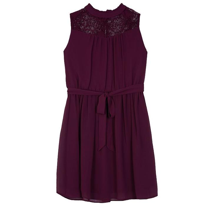 Girls 7-16 Iz Amy Byer Lace Highneck Dress, Size: 14, Purple Oth