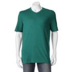 Men's Croft & Barrow&reg; Signature Pocket V-neck Tee, Size: Small, Dark Green