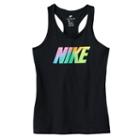 Girls 7-16 Nike Rainbow Brushed Nike Racerback Tank Top, Girl's, Size: Medium, Grey (charcoal)