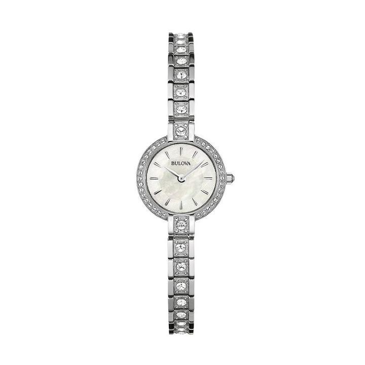 Bulova Women's Crystal Stainless Steel Watch - 96l209, Grey