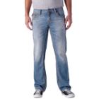 Men's Seven7 Thick Stitch Back Flap Straight Jeans, Size: 30x32, Light Blue