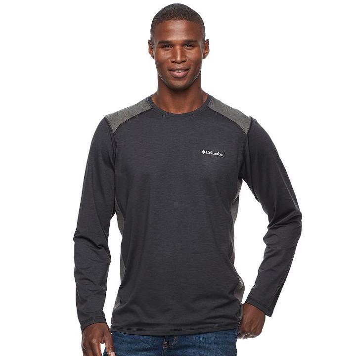 Men's Columbia Tyron Creek Omni-wick Performance Tee, Size: Xl, Grey (charcoal)
