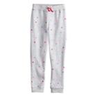 Girls 4-12 Jumping Beans&reg; Polka-dot Fleece Jogger Pants, Size: 10, Light Grey