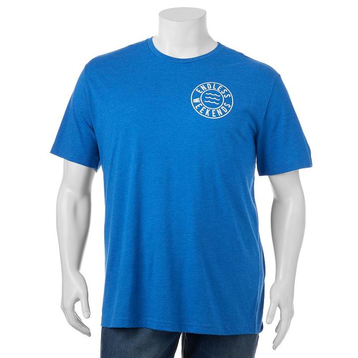 Big & Tall Sonoma Goods For Life&trade; Endless Weekends Tee, Men's, Size: 3xl Tall, Blue (navy)