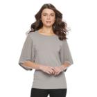 Women's Apt. 9&reg; Pointelle Top, Size: Large, Grey