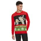 Men's Rick & Morty Christmas Sweater, Size: Medium, Med Red