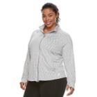Plus Size Fila Sport&reg; Knit Thumb Hole Jacket, Women's, Size: 3xl, White