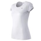 Women's New Balance Accelerate Scoopneck Running Tee, Size: Small, White