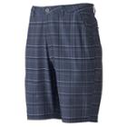Men's Zeroxposur Plaid Stretch Performance Hybrid Shorts, Size: 36, Blue Other