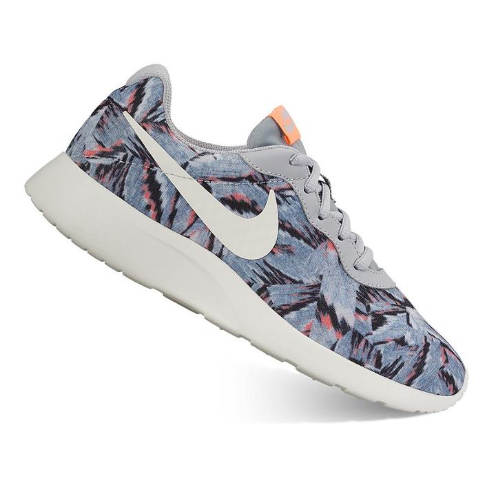 Nike Tanjun Women's Camo Print Athletic Shoes, Size: 9, Grey Other