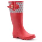 Women's Spirit Co. Ohio State Buckeyes Rain Boots, Size: 6, Red